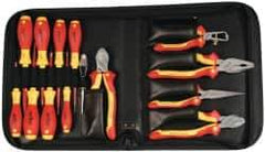 Wiha - 14 Piece Insulated Hand Tool Set - Comes in Zippered Carrying Case - Exact Tool & Supply
