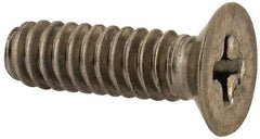Made in USA - #10-24 UNC, 5/8" OAL Phillips Drive Machine Screw - Flat Head, Grade 18-8 Stainless Steel, Without Washer - Exact Tool & Supply