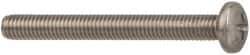 Made in USA - #10-32 UNF, 2" Length Under Head Phillips Drive Machine Screw - Pan Head, Grade 18-8 Stainless Steel, Black Oxide Finish, Without Washer - Exact Tool & Supply