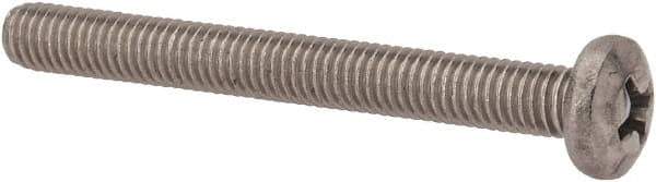 Made in USA - #10-32 UNF, 1-3/4" Length Under Head Phillips Drive Machine Screw - Pan Head, Grade 18-8 Stainless Steel, Uncoated, Without Washer - Exact Tool & Supply