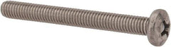 Made in USA - #10-32 UNF, 1-3/4" Length Under Head Phillips Drive Machine Screw - Pan Head, Grade 18-8 Stainless Steel, Uncoated, Without Washer - Exact Tool & Supply