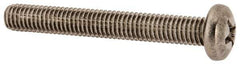Made in USA - #10-32 UNF, 1-1/2" Length Under Head Phillips Drive Machine Screw - Pan Head, Grade 18-8 Stainless Steel, Black Oxide Finish, Without Washer - Exact Tool & Supply