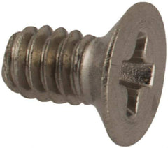 Made in USA - #2-56 UNC, 5/32" OAL Phillips Drive Machine Screw - Flat Head, Grade 18-8 Stainless Steel, Passivated Finish, Without Washer - Exact Tool & Supply