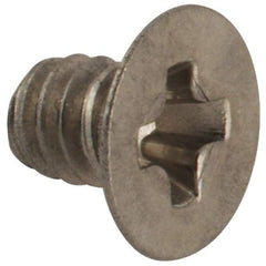 Made in USA - #2-56 UNC, 1/8" OAL Phillips Drive Machine Screw - Flat Head, Grade 18-8 Stainless Steel, Passivated Finish, Without Washer - Exact Tool & Supply