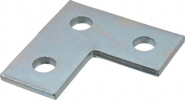 Cooper B-Line - Zinc Plated Carbon Steel Flat Corner Strut Fitting - 1/2" Bolt, 3 Holes, Used with Cooper B Line Channel & Strut (All Sizes Except B62 & B72) - Exact Tool & Supply