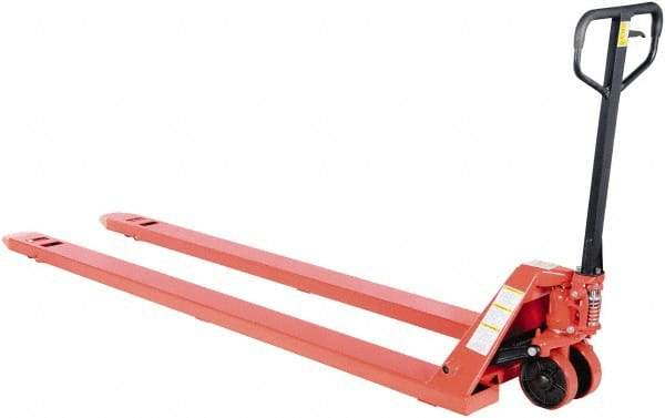 Vestil - 4,000 Lb Capacity, 7-3/4" Lift Economy Pallet Truck - 2-7/8" Min Lift Height, 96" Fork Length x 27" Fork Width, 27" Overall Width - Exact Tool & Supply