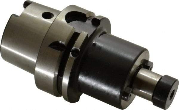 Parlec - HSK63A Taper Shank 3/4" Pilot Diam Shell Mill Holder - 2.37" Flange to Nose End Projection, 1-3/4" Nose Diam, 3/8-24 Lock Screw, Through-Spindle Coolant - Exact Tool & Supply
