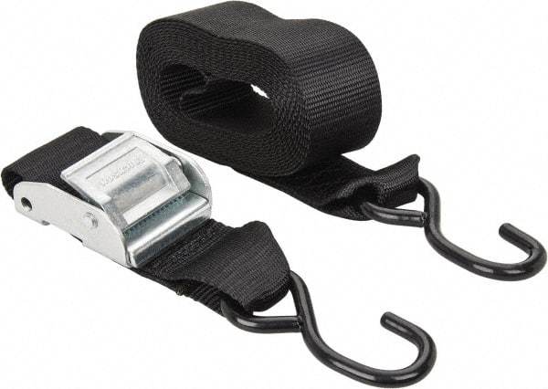 Erickson Manufacturing - 15' Long x 2" Wide, 1,200 Lb Basket Capacity, 1,200 Lb Vertical Capacity, Polypropylene Web Sling - Black - Exact Tool & Supply