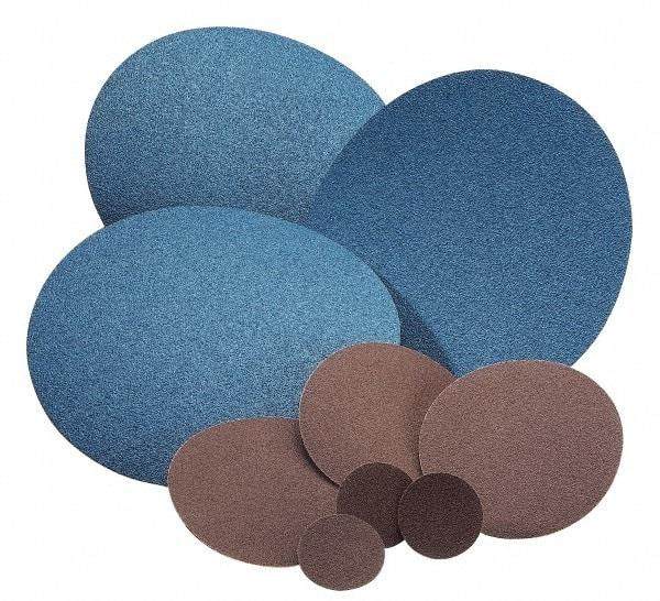 Norton - 24" Diam, 80 Grit Aluminum Oxide Adhesive PSA Disc - Coarse Grade, Brown, X Weighted Backing, Flexible - Exact Tool & Supply