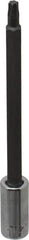SK - 1/4" Drive, T25 Torx Bit Socket - 4" OAL, Long Torx Bit Socket - Exact Tool & Supply