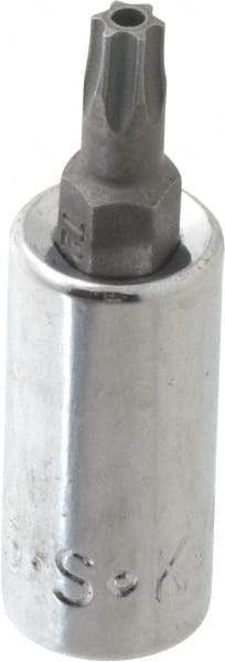 SK - 1/4" Drive, T25 Torx Bit Socket - 1-3/4" OAL, Tamper Resistant - Exact Tool & Supply