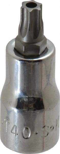 SK - 3/8" Drive, T40 Torx Bit Socket - 2" OAL, Tamper Resistant - Exact Tool & Supply