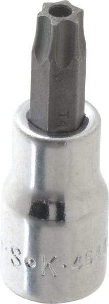 SK - 3/8" Drive, T45 Torx Bit Socket - 2" OAL, Tamper Resistant - Exact Tool & Supply