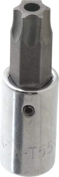 SK - 3/8" Drive, T55 Torx Bit Socket - 2" OAL, Tamper Resistant - Exact Tool & Supply