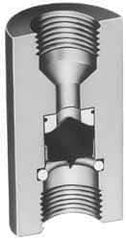 Plast-O-Matic - 1/4" Pipe, 120 Max psi, 1.5 GPM, Sandwich Flow Control Valve - EPDM Seal - Exact Tool & Supply