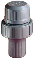 Plast-O-Matic - 3/4" Pipe, 100 Max psi, PVC, Normally Closed Design Vacuum Breaker Valve - Viton Seal, NPT End Connections - Exact Tool & Supply