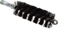 Schaefer Brush - 5" Brush Length, 1-3/4" Diam, Nylon Single Stem, Single Spiral Tube Brush - 7-1/4" Long, Nylon, 1/4" NPSM Male Connection - Exact Tool & Supply