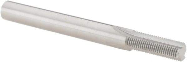 Scientific Cutting Tools - 5/16-40 Thread, 1/4" Shank Diam, Bright Coating, Solid Carbide Straight Flute Thread Mill - 3 Flutes, 2-1/2" OAL, 5/16" Min Noml Diameter - Exact Tool & Supply