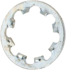 Value Collection - #10 Screw, 0.204" ID, Steel Internal Tooth Lock Washer - 0.311" OD, Zinc-Plated, Grade 1075 - Exact Tool & Supply