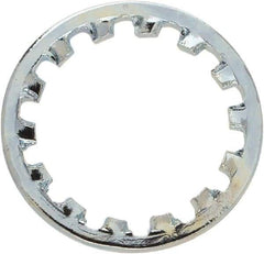 Value Collection - 5/16" Screw, 0.3165" ID, Steel Internal Tooth Lock Washer - 0.4295" OD, Zinc-Plated, Grade 1075 - Exact Tool & Supply