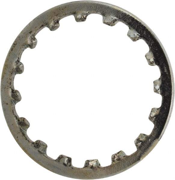Value Collection - 3/8" Screw, 0.391" ID, Steel Internal Tooth Lock Washer - 0.507" OD, Zinc-Plated, Grade 1075 - Exact Tool & Supply