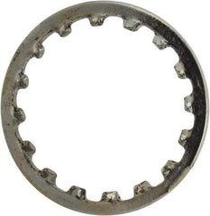 Value Collection - 3/8" Screw, 0.391" ID, Steel Internal Tooth Lock Washer - 0.507" OD, Zinc-Plated, Grade 1075 - Exact Tool & Supply