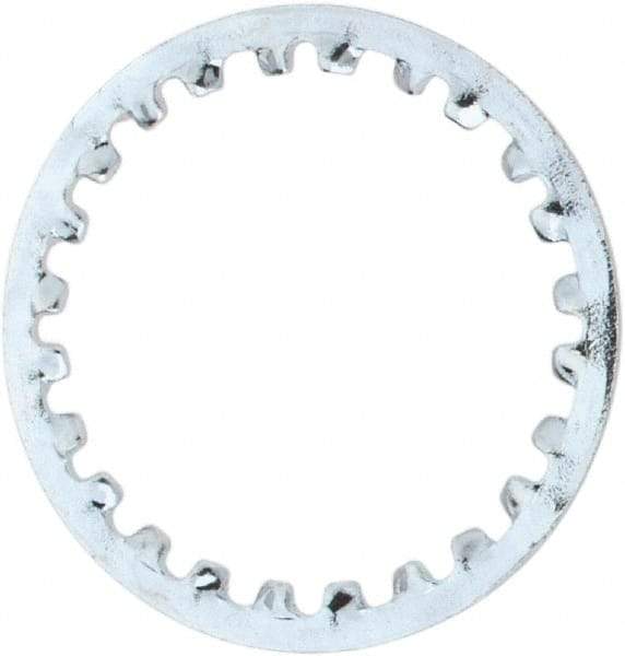 Value Collection - 7/16" Screw, 0.4755" ID, Steel Internal Tooth Lock Washer - 0.6005" OD, Zinc-Plated, Grade 1075 - Exact Tool & Supply