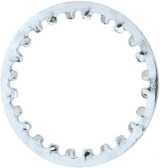 Value Collection - 7/16" Screw, 0.4755" ID, Steel Internal Tooth Lock Washer - 0.6005" OD, Zinc-Plated, Grade 1075 - Exact Tool & Supply