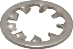 Made in USA - 1/4" Screw, 0.267" ID, Stainless Steel Internal Tooth Lock Washer - 0.478" OD, Uncoated, Grade 316 - Exact Tool & Supply