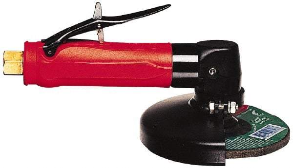 Chicago Pneumatic - 4" Wheel Diam, 13,000 RPM, Pneumatic Angle & Disc Grinder - 19 CFM, Rear Exhaust - Exact Tool & Supply