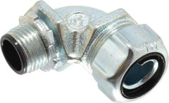 Thomas & Betts - 1/2" Trade, Steel Threaded Angled Liquidtight Conduit Connector - Insulated - Exact Tool & Supply