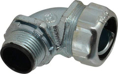 Thomas & Betts - 3/4" Trade, Steel Threaded Angled Liquidtight Conduit Connector - Insulated - Exact Tool & Supply