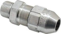 Thomas & Betts - 1/4 to 0.4" Cable Capacity, Class 1, Gas & Vapor Environments, Straight Strain Relief Cord Grip - 1/2 NPT Thread, Aluminum - Exact Tool & Supply