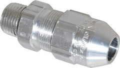 Thomas & Betts - 0.4 to 0.54" Cable Capacity, Class 1, Gas & Vapor Environments, Straight Strain Relief Cord Grip - 1/2 NPT Thread, Aluminum - Exact Tool & Supply