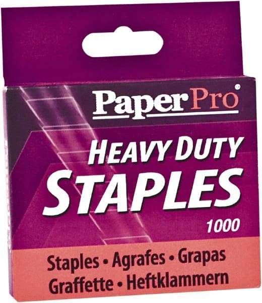 PaperPro - 1/2" Leg Length, Steel Staples-Cartridge - 100 Sheet Capacity, For Use with PaperPro 1300 - Exact Tool & Supply