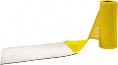 Aleco - Yellow Top & Clear Bottom Replacement Vinyl Strip Standard Dock Curtain Strips - 8" Wide x 7' Long x 0.014" Thick, PVC - Exact Tool & Supply