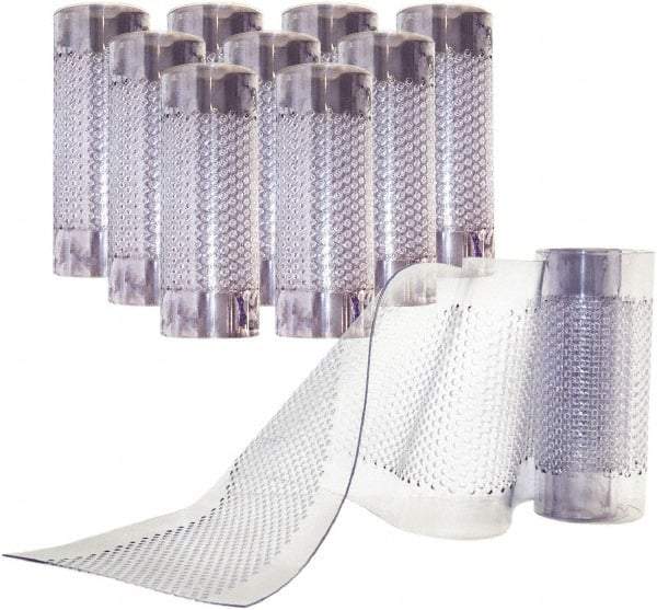 Aleco - Clear Replacement Vinyl Strip Standard Dock Curtain Strips - 8" Wide x 7' Long x 0.08" Thick, PVC - Exact Tool & Supply