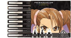 Prismacolor - Black, Sepia Art Marker - Brush Tip, Alcohol Based Ink - Exact Tool & Supply