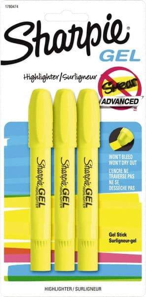 Sharpie - Fluorescent Yellow Highlighter - Chisel Tip, AP Nontoxic Ink - Exact Tool & Supply