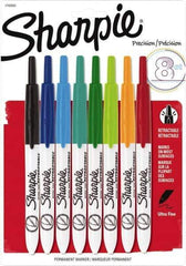 Sharpie - Assorted Colors, Permanent Marker - Retractable Ultra Fine Tip, AP Nontoxic Ink - Exact Tool & Supply