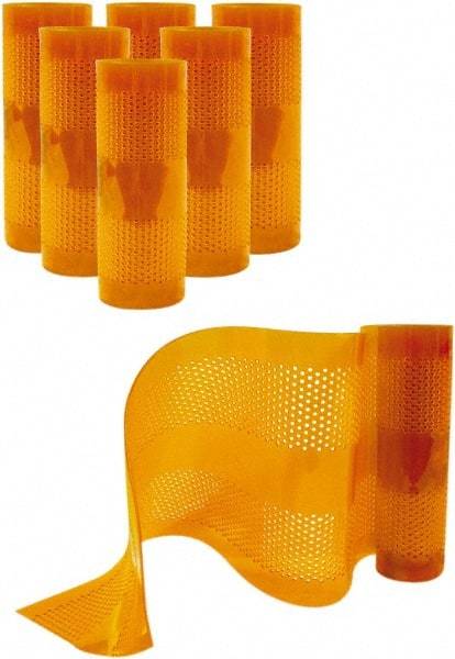 Aleco - Amber Replacement Vinyl Strip Standard Dock Curtain Strips - 12" Wide x 9' Long x 1/8" Thick, PVC - Exact Tool & Supply