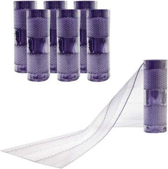 Aleco - Clear Replacement Vinyl Strip Standard Dock Curtain Strips - 12" Wide x 9' Long x 1/8" Thick, PVC - Exact Tool & Supply
