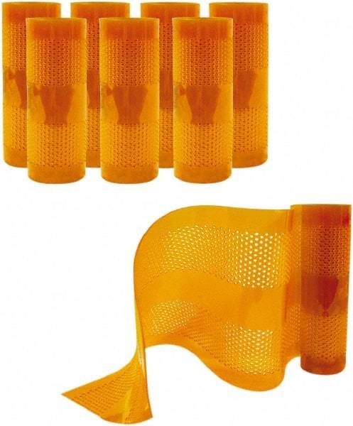 Aleco - Amber Replacement Vinyl Strip Standard Dock Curtain Strips - 12" Wide x 8' Long x 1/8" Thick, PVC - Exact Tool & Supply