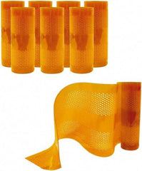 Aleco - Amber Replacement Vinyl Strip Standard Dock Curtain Strips - 12" Wide x 8' Long x 1/8" Thick, PVC - Exact Tool & Supply