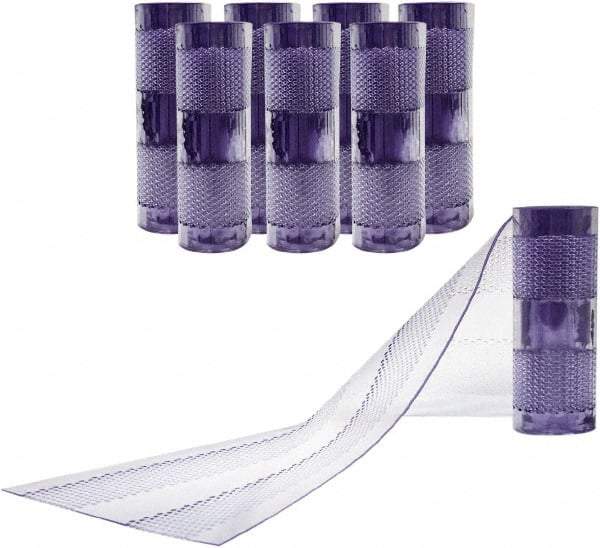 Aleco - Clear Replacement Vinyl Strip Standard Dock Curtain Strips - 12" Wide x 8' Long x 1/8" Thick, PVC - Exact Tool & Supply