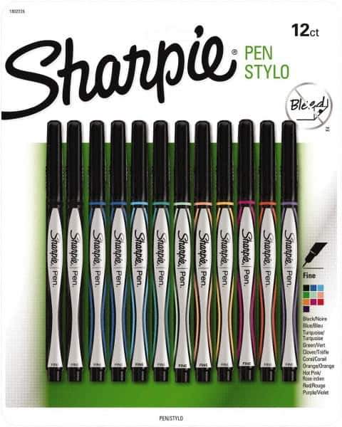 Sharpie - Fine Point Porous Point Pen - Assorted Colors - Exact Tool & Supply