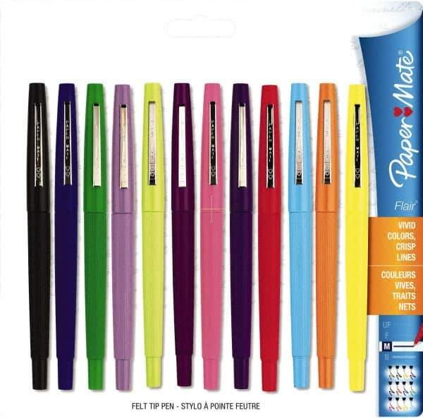 Paper Mate - Medium Porous Point Pen - Assorted Colors - Exact Tool & Supply