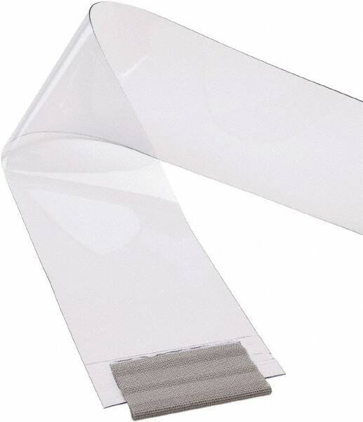 TMI, LLC - Clear Smooth with Reinforced Bonded Bead Replacement Strips, Armor Bond Dock Curtain Strips - 12" Wide x 8' Long x 1/8" Thick, PVC - Exact Tool & Supply