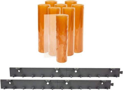 Aleco - 4' Door Width x 7' Door Height PVC Smooth Strip Door Kit - Light Beige Tint - Exact Tool & Supply