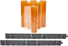 Aleco - 3' Door Width x 7' Door Height PVC Smooth Strip Door Kit - Light Beige Tint - Exact Tool & Supply